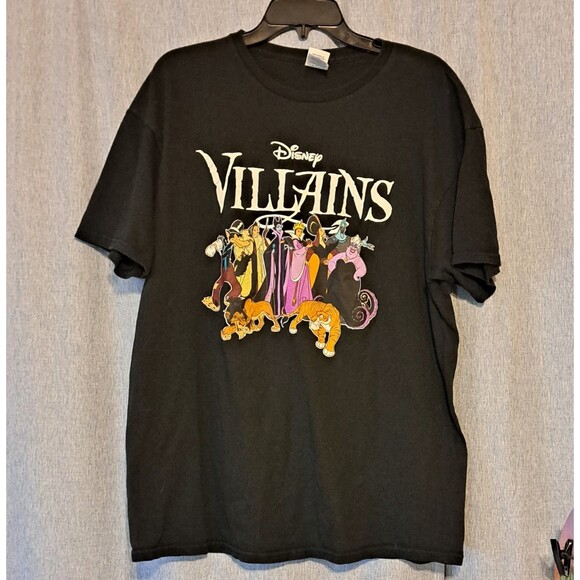 Vtg Disney Villains T Shirt Adult XL Maleficent Scar Jafar Hades Ursula Cruella - Picture 2 of 6